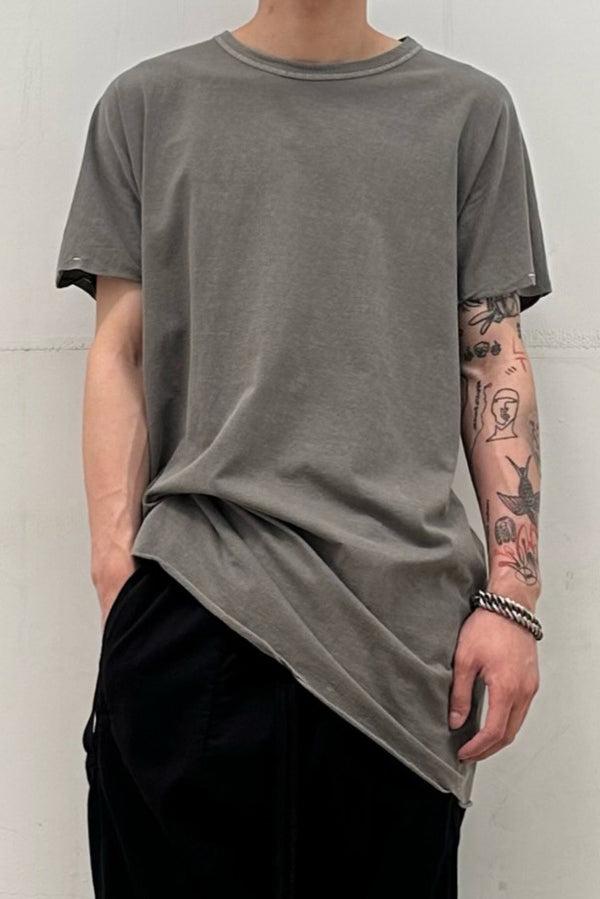 BORIS BIDJAN SABERI Short Sleeve T-Shirt TS ONE PIECE RF F035 Charcoal Gray 3 PBBS21